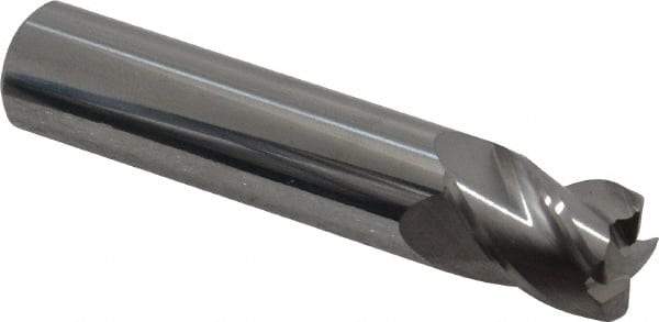 Accupro - 1/2", 4 Flute, Single End, Solid Carbide, 0.06" Corner Radius End Mill - 2-1/2" OAL, 40° Helix, Right Hand Flute, 5/8" LOC, Right Hand Cut - USA Tool & Supply