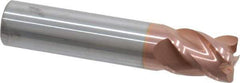 Accupro - 1/2", 4 Flute, Single End, Solid Carbide, 0.03" Corner Radius End Mill - 2-1/2" OAL, 40° Helix, Right Hand Flute, 5/8" LOC, Right Hand Cut - USA Tool & Supply
