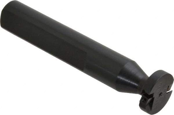 Cutting Tool Technologies - Shank Connection, 1/4" Cutting Width, 1/4" Depth of Cut, 1" Cutter Diam, 1 Tooth Indexable Slotting Cutter - 3/4" Shank Diam, DSSC Toolholder, 1215 Insert, Neutral Cutting Direction - USA Tool & Supply