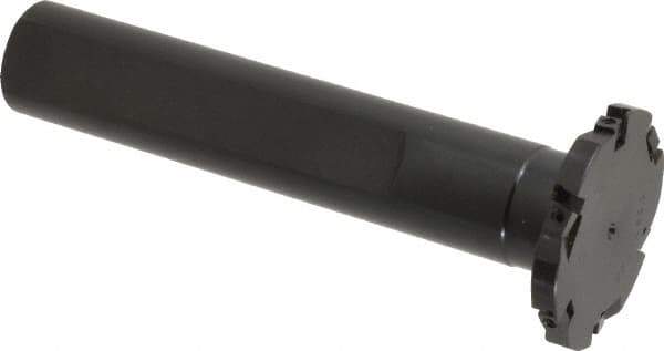 Cutting Tool Technologies - Shank Connection, 1/4" Cutting Width, 1/2" Depth of Cut, 2" Cutter Diam, 3 Tooth Indexable Slotting Cutter - 1" Shank Diam, DSSC Toolholder, 1215 Insert, Right Hand Cutting Direction - USA Tool & Supply