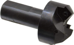 Cutting Tool Technologies - 45° Lead Angle, 1-1/2" Max Cut Diam, 1-1/2" Min Cut Diam, 0.32" Max Depth of Cut, Indexable Chamfer and Angle End Mill - 3 Inserts, CNMG 432 Insert Style, 3-1/2" Overall Length, Straight Shank, 45° Included Angle - USA Tool & Supply