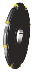 Cutting Tool Technologies - Arbor Hole Connection, 3/8" Cutting Width, 0.72" Depth of Cut, 3" Cutter Diam, 1" Hole Diam, Indexable Slotting Cutter - RA Toolholder, RDC-3(2.5) Insert, Right Hand Cutting Direction - USA Tool & Supply