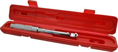 Proto - 1/4" Drive Micrometer Fixed Head Torque Wrench - 40 In/Lb to 200 In/Lb Torque, 11-45/64" OAL, 0.11 N/m Graduation, Ratchet Head - USA Tool & Supply