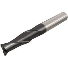 Iscar - 1/2", 2 Flute, Single End, Solid Carbide, Corner Chamfer End Mill - 3" OAL, 30° Helix, Right Hand Flute, 1" LOC, Right Hand Cut - USA Tool & Supply