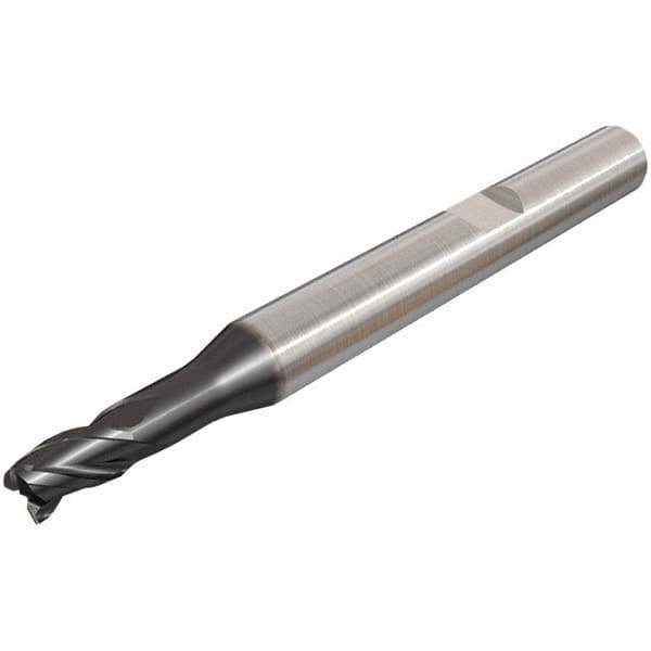 Iscar - 9mm, 3 Flute, Single End, Solid Carbide, Corner Chamfer End Mill - 72mm OAL, 38° Helix, Right Hand Flute, 10mm LOC, Right Hand Cut, 22mm Extended Reach - USA Tool & Supply