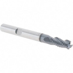 Iscar - 6mm Diam, Fine Pitch, 13mm LOC, 3 Flute Solid Carbide 45° Corner Chamfer Roughing End Mill - TiAlN Finish, 57mm OAL, 6mm Shank Diam, Single End, Centercutting, 38° Helix - USA Tool & Supply