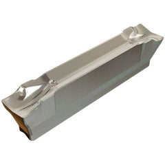 Iscar - HGL3002 IC328 Grade, 0.1181" Cutting Width, Carbide Cutoff Insert - 6° Left Hand Lead Angle, 0.0079" Cnr Rad, TiCN Coated, Double End - USA Tool & Supply