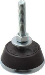 Mason Ind. - 3/8-16 Bolt Thread, 2-1/4" Wide Mount with Glide Cup & Leveling Stud - 400 Max Lb Capacity, 2-1/4" Base Diam - USA Tool & Supply