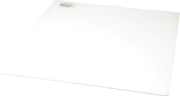 Made in USA - 12" Long, 12" Wide, 0.031" Thick, Silicone Rubber Foam Sheet - 35 to 45 Durometer, White, -20 to 500°F, 640 psi Tensile Strength, Adhesive Backing, Stock Length - USA Tool & Supply
