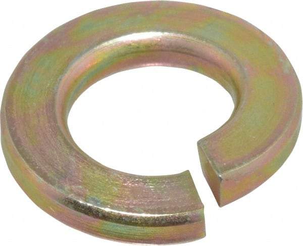 Value Collection - 5/16", 0.078" Thick Split Lock Washer - Grade 8 Alloy Steel, Zinc-Plated Finish, 0.314" Min ID, 0.322" Max ID, 0.489" Min OD, 0.583" Max OD - USA Tool & Supply