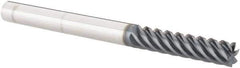 Iscar - 1/4", 1" LOC, 1/4" Shank Diam, 3" OAL, 6 Flute, Solid Carbide Square End Mill - Single End, TiAlN Finish, Spiral Flute, 45° Helix, Right Hand Cut, Right Hand Flute - USA Tool & Supply