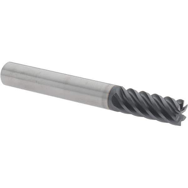 Iscar - 0.313", 3/4" LOC, 5/16" Shank Diam, 2-1/2" OAL, 6 Flute, Solid Carbide Square End Mill - Single End, TiAlN Finish, Spiral Flute, 45° Helix, Centercutting, Right Hand Cut, Right Hand Flute - USA Tool & Supply