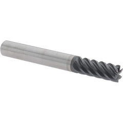 Iscar - 0.313", 3/4" LOC, 5/16" Shank Diam, 2-1/2" OAL, 6 Flute, Solid Carbide Square End Mill - Single End, TiAlN Finish, Spiral Flute, 45° Helix, Centercutting, Right Hand Cut, Right Hand Flute - USA Tool & Supply