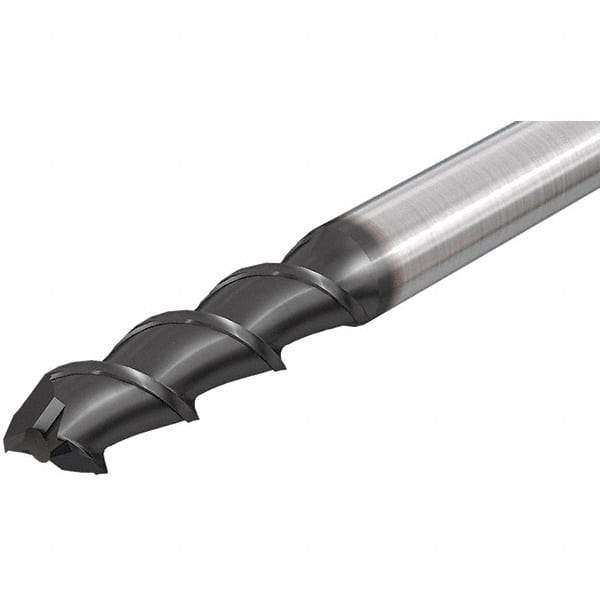 Iscar - 20mm, 38mm LOC, 20mm Shank Diam, 104mm OAL, 2 Flute, Solid Carbide Square End Mill - Single End, Uncoated, Spiral Flute, 55° Helix, Centercutting, Right Hand Cut, Right Hand Flute - USA Tool & Supply