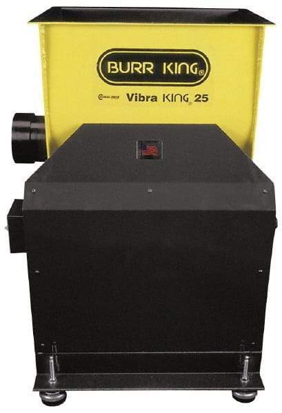 Burr King - 3/4 hp, Wet/Dry Operation Vibratory Tumbler - Flow Through Drain - USA Tool & Supply