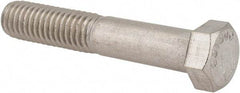 Value Collection - 7/16-14 UNC, 2-1/2" Length Under Head Hex Head Cap Screw - Partially Threaded, Grade 316 Stainless Steel, Uncoated, 5/8" Hex - USA Tool & Supply