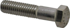 Value Collection - 7/16-14 UNC, 2" Length Under Head Hex Head Cap Screw - Partially Threaded, Grade 316 Stainless Steel, Uncoated, 5/8" Hex - USA Tool & Supply