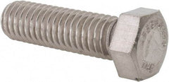 Value Collection - 7/16-14 UNC, 1-1/2" Length Under Head Hex Head Cap Screw - Fully Threaded, Grade 316 Stainless Steel, Uncoated, 5/8" Hex - USA Tool & Supply