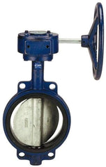 NIBCO - 5" Pipe, Lug Butterfly Valve - Gear Handle, Cast Iron Body, EPDM Seat, 200 WOG, Aluminum Bronze Disc, Stainless Steel Stem - USA Tool & Supply
