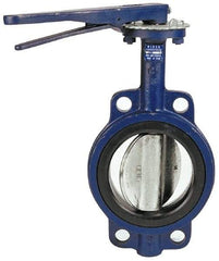 NIBCO - 2" Pipe, Wafer Butterfly Valve - Lever Handle, Cast Iron Body, EPDM Seat, 200 WOG, Ductile Iron Disc, Stainless Steel Stem - USA Tool & Supply