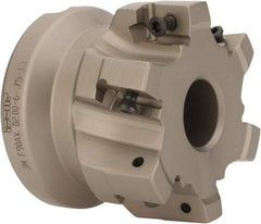 Iscar - 6 Inserts, 2" Cut Diam, 3/4" Arbor Diam, 1/2" Max Depth of Cut, Indexable Square-Shoulder Face Mill - 0/90° Lead Angle, 1.57" High, 3M AXKT 1304 Insert Compatibility, Series Mill2000 - USA Tool & Supply