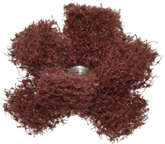 Merit Abrasives - 1-1/2" Diam Medium Density Cross Buff - 2 Plys, 8-32 Thread, Medium Grade, 23,000 Max RPM - USA Tool & Supply