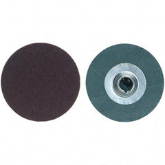 Merit Abrasives - 2" Disc Diam, 100 Grit, Aluminum Oxide Quick Change Disc - Type S Attaching System, Coated, Fine Grade, 30,000 RPM, R228 Series - USA Tool & Supply
