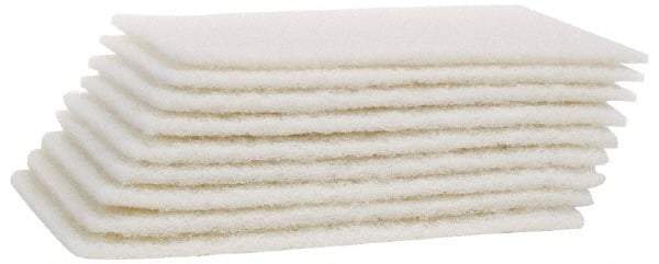 Merit Abrasives - Hand Pad - White, 6" Wide x 9" Long, Nonwoven - USA Tool & Supply
