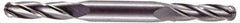 Hertel - 1/2" Diam, 1" LOC, 4 Flute Solid Carbide Ball End Mill - Uncoated, Double End, 4" OAL, 1/2" Shank Diam, Spiral Flute - USA Tool & Supply