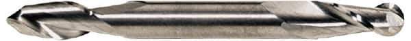 Hertel - 1/2" Diam, 1" LOC, 2 Flute Solid Carbide Ball End Mill - Double End, 4" OAL, 1/2" Shank Diam - USA Tool & Supply