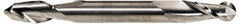 Hertel - 1/2" Diam, 1" LOC, 2 Flute Solid Carbide Ball End Mill - Double End, 4" OAL, 1/2" Shank Diam - USA Tool & Supply