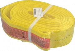 Lift-All - 12' Long x 3" Wide, 8,600 Lb Vertical Capacity, 1 Ply, Polyester Web Sling - 6,900 Lb Choker Capacity, Yellow - USA Tool & Supply