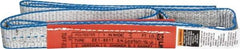 Lift-All - 3' Long x 1" Wide, 1,600 Lb Vertical Capacity, 1 Ply, Polyester Web Sling - 1,250 Lb Choker Capacity, Silver (Color) - USA Tool & Supply