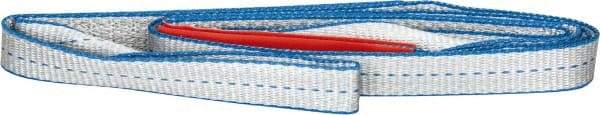 Lift-All - 6' Long x 1" Wide, 1,600 Lb Vertical Capacity, 1 Ply, Polyester Web Sling - 1,250 Lb Choker Capacity, Silver (Color) - USA Tool & Supply