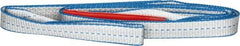 Lift-All - 6' Long x 1" Wide, 1,600 Lb Vertical Capacity, 1 Ply, Polyester Web Sling - 1,250 Lb Choker Capacity, Silver (Color) - USA Tool & Supply