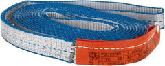 Lift-All - 16' Long x 1" Wide, 1,600 Lb Vertical Capacity, 1 Ply, Polyester Web Sling - 1,250 Lb Choker Capacity, Silver (Color) - USA Tool & Supply