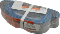Lift-All - 10' Long x 2" Wide, 3,200 Lb Vertical Capacity, 1 Ply, Polyester Web Sling - 2,500 Lb Choker Capacity, Silver (Color) - USA Tool & Supply