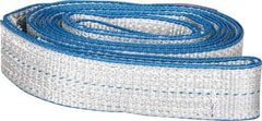 Lift-All - 14' Long x 2" Wide, 3,200 Lb Vertical Capacity, 1 Ply, Polyester Web Sling - 2,500 Lb Choker Capacity, Silver (Color) - USA Tool & Supply