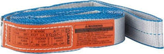 Lift-All - 16' Long x 2" Wide, 3,200 Lb Vertical Capacity, 1 Ply, Polyester Web Sling - 2,500 Lb Choker Capacity, Silver (Color) - USA Tool & Supply