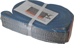 Lift-All - 18' Long x 2" Wide, 3,200 Lb Vertical Capacity, 1 Ply, Polyester Web Sling - 2,500 Lb Choker Capacity, Silver (Color) - USA Tool & Supply