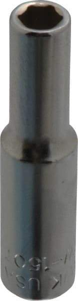 Blackhawk by Proto - 7/32", 1/4" Drive, Deep Hand Socket - 6 Points, 2" OAL, Chrome Finish - USA Tool & Supply