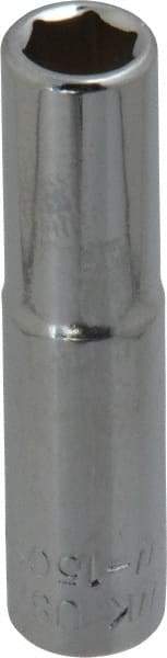 Blackhawk by Proto - 9/32", 1/4" Drive, Deep Hand Socket - 6 Points, 2" OAL, Chrome Finish - USA Tool & Supply