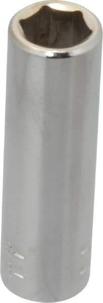 Blackhawk by Proto - 3/8", 1/4" Drive, Deep Hand Socket - 6 Points, 2" OAL, Chrome Finish - USA Tool & Supply