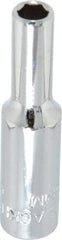 Blackhawk by Proto - 1/4" Drive, Deep Hand Socket - 6 Points, 1-15/16" OAL, Chrome Finish - USA Tool & Supply