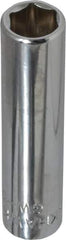 Blackhawk by Proto - 1/4" Drive, Deep Hand Socket - 6 Points, 1-15/16" OAL, Chrome Finish - USA Tool & Supply