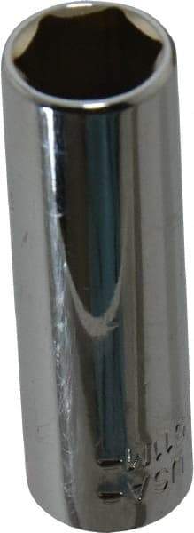 Blackhawk by Proto - 1/4" Drive, Deep Hand Socket - 6 Points, 1-15/16" OAL, Chrome Finish - USA Tool & Supply