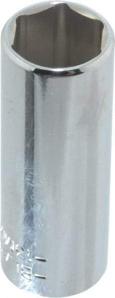 Blackhawk by Proto - 1/4" Drive, Deep Hand Socket - 6 Points, 1-15/16" OAL, Chrome Finish - USA Tool & Supply