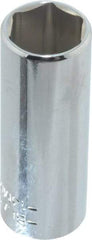 Blackhawk by Proto - 1/4" Drive, Deep Hand Socket - 6 Points, 1-15/16" OAL, Chrome Finish - USA Tool & Supply