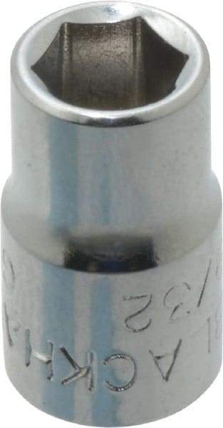 Blackhawk by Proto - 9/32", 1/4" Drive, Standard Hand Socket - 6 Points, 1" OAL, Chrome Finish - USA Tool & Supply