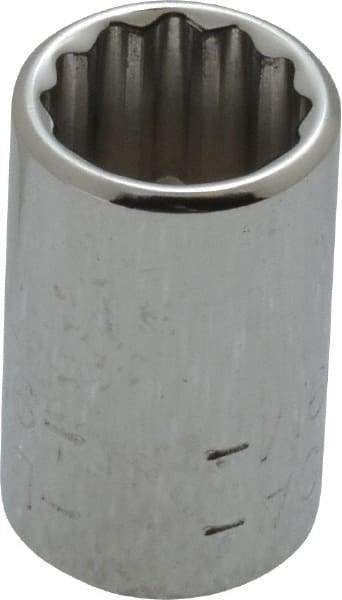 Blackhawk by Proto - 1/4" Drive, Standard Hand Socket - 12 Points, 7/8" OAL, Chrome Finish - USA Tool & Supply